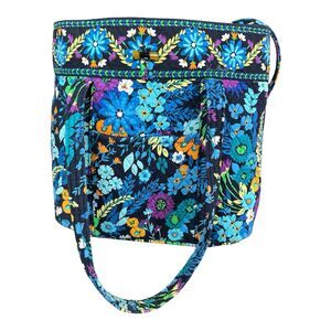 Vera Bradley Grand Tote Midnight Blues XL Shoulder Work Bag  17 x 14 x 5"